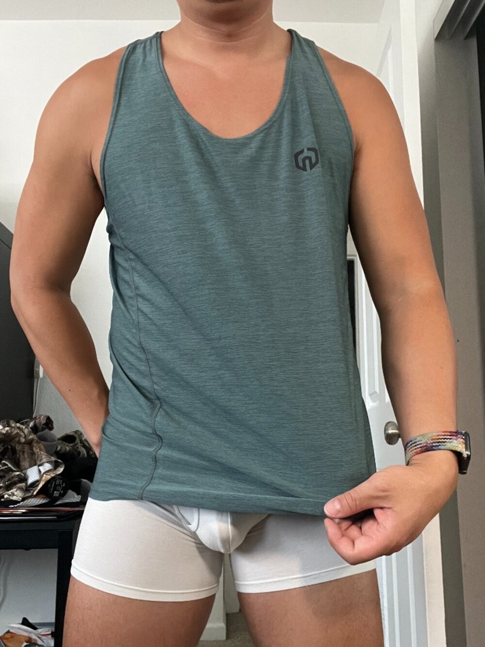 Neleus Mesh Training Tank Top
